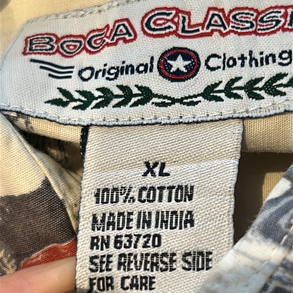 Boca Classics Vintage Cars Cotton Button Down Short Sleeve Shirt Size XL - Picture 4 of 11